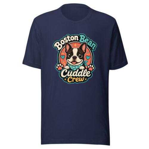 Boston Bean Cuddle Crew Graphic Tee mockup 1 Boston Bean Cuddle Crew Graphic Tee front view