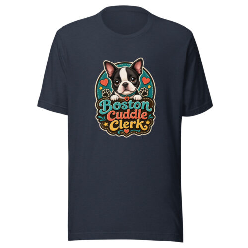Boston Cuddle Clerk Graphic Tee mockup 1 Boston Cuddle Clerk Graphic Tee front view