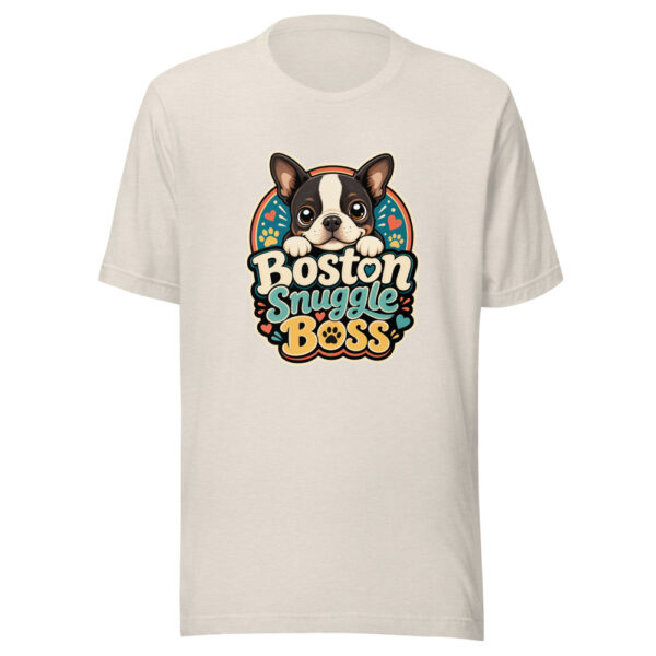 Boston Snuggle Boss Graphic Tee mockup 8 Boston Snuggle Boss Graphic Tee mockup 8