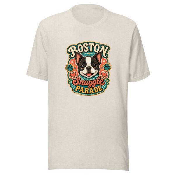 Boston Snuggle Parade Graphic Tee mockup 8