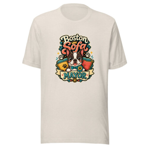 Boston Sofa Mayor Graphic Tee mockup 1 Boston Sofa Mayor Graphic Tee front view