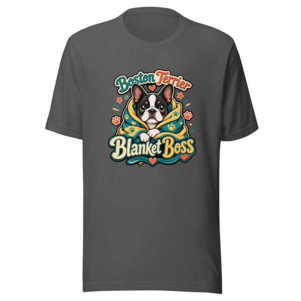 Boston Terrier Blanket Boss Graphic Tee mockup 5 Boston Terrier Blanket Boss Graphic Tee mockup 5