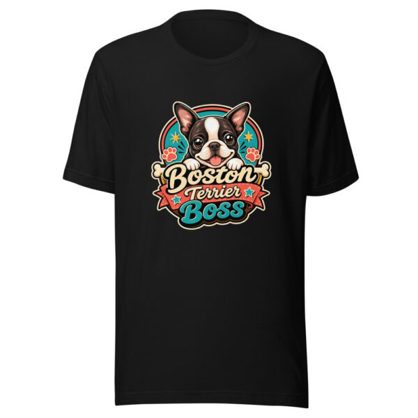 Boston Terrier Boss Graphic Tee mockup 2