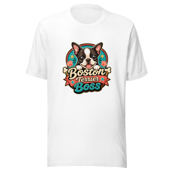 Boston Terrier Boss Graphic Tee mockup 3