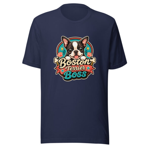 Boston Terrier Boss Graphic Tee mockup 4