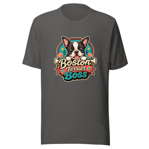 Boston Terrier Boss Graphic Tee mockup 5
