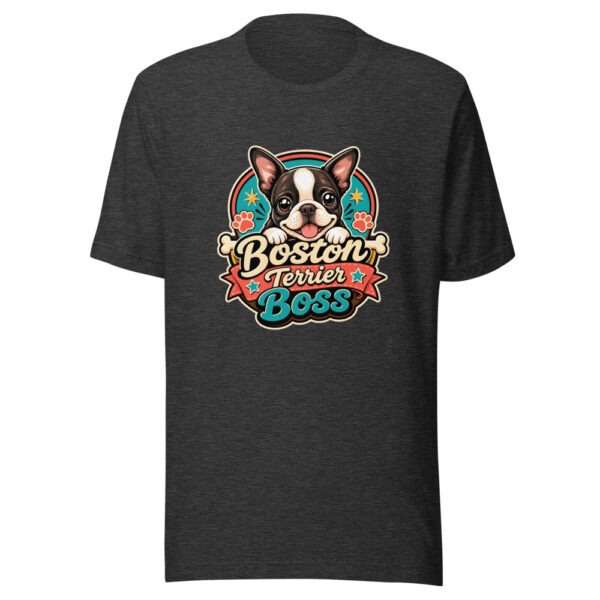 Boston Terrier Boss Graphic Tee mockup 7