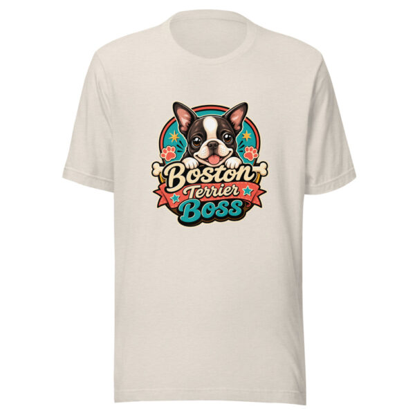 Boston Terrier Boss Graphic Tee mockup 8