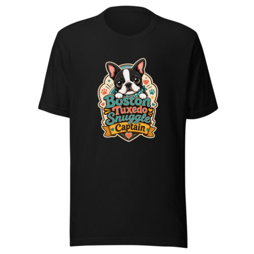 Boston Tuxedo Snuggle Captain Graphic Tee mockup 1 Boston Tuxedo Snuggle Captain Graphic Tee front view