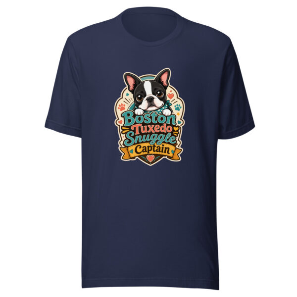 Boston Tuxedo Snuggle Captain Graphic Tee mockup 3 Boston Tuxedo Snuggle Captain Graphic Tee mockup 3