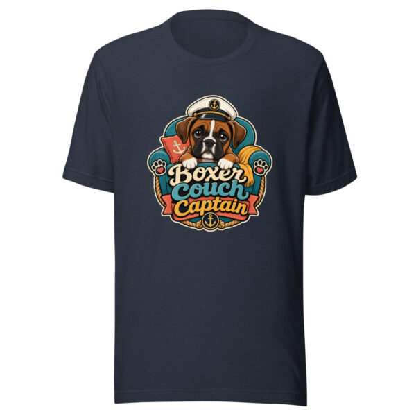 Boxer Couch Captain Graphic Tee mockup 7