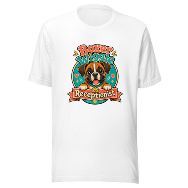 Boxer Wiggle Receptionist Graphic Tee mockup 3 Boxer Wiggle Receptionist Graphic Tee mockup 3