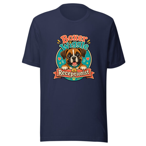 Boxer Wiggle Receptionist Graphic Tee mockup 4 Boxer Wiggle Receptionist Graphic Tee mockup 4