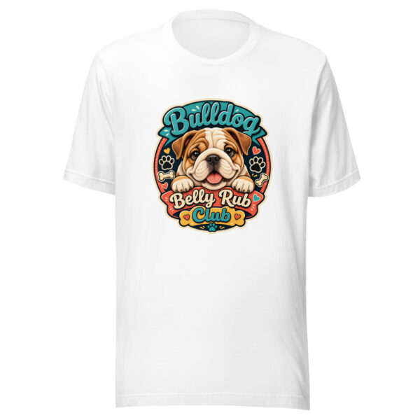 Bulldog Belly Rub Club Graphic Tee mockup 1 Bulldog Belly Rub Club Graphic Tee front view