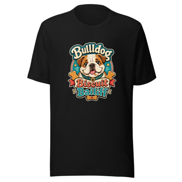 Bulldog Biscuit Bailiff Graphic Tee mockup 2