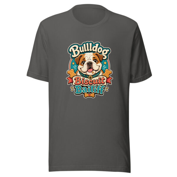 Bulldog Biscuit Bailiff Graphic Tee mockup 4