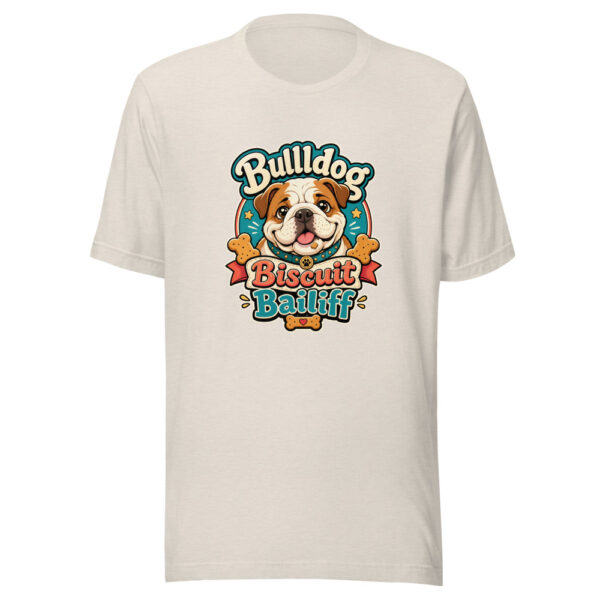 Bulldog Biscuit Bailiff Graphic Tee mockup 8