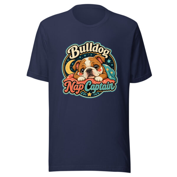 Bulldog Nap Captain Graphic Tee mockup 4