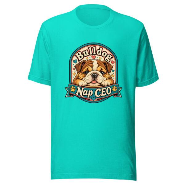 Bulldog Nap CEO Graphic Tee mockup 3