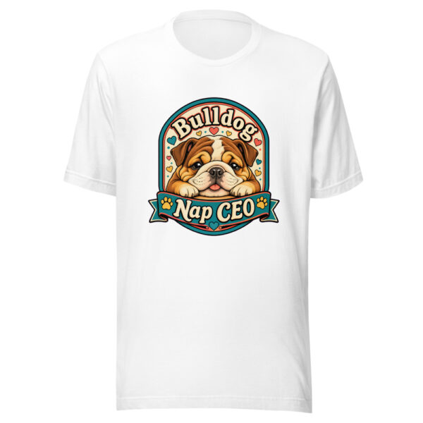 Bulldog Nap CEO Graphic Tee mockup 8
