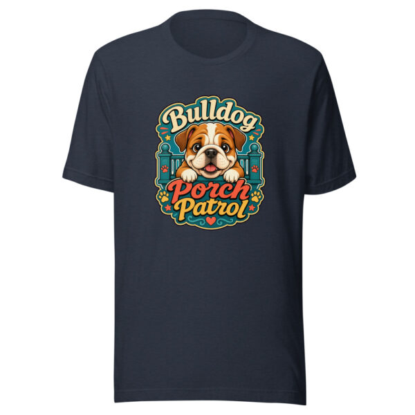 Bulldog Porch Patrol Graphic Tee mockup 7