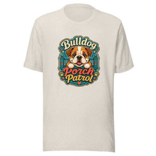 Bulldog Porch Patrol Graphic Tee mockup 8