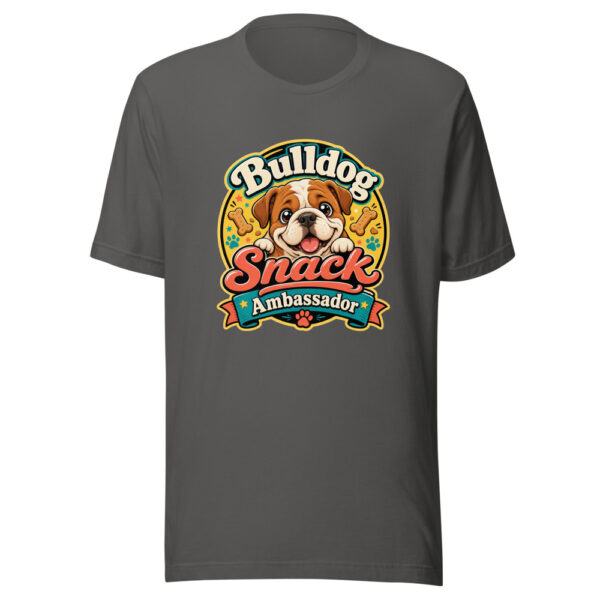 Bulldog Snack Ambassador Graphic Tee mockup 5