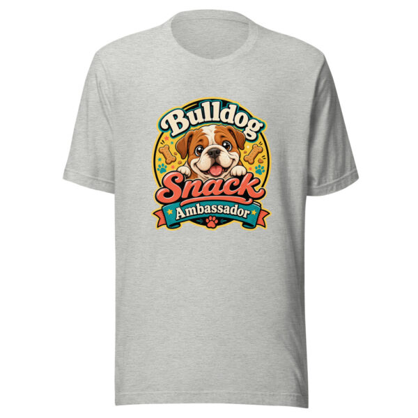 Bulldog Snack Ambassador Graphic Tee mockup 6