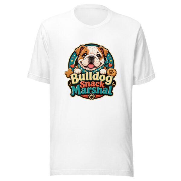 Bulldog Snack Marshal Graphic Tee mockup 3