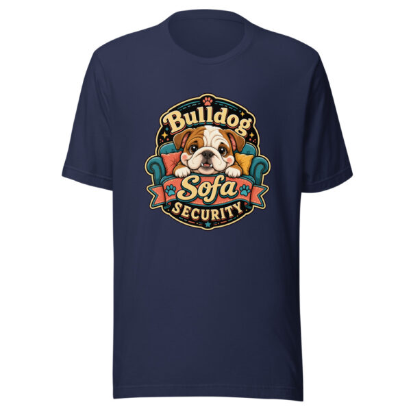 Bulldog Sofa Security Graphic Tee mockup 3 Bulldog Sofa Security Graphic Tee mockup 3