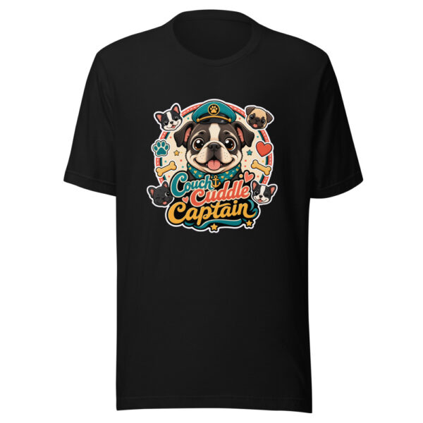 Couch Cuddle Captain Graphic Tee mockup 1 Couch Cuddle Captain Graphic Tee front view