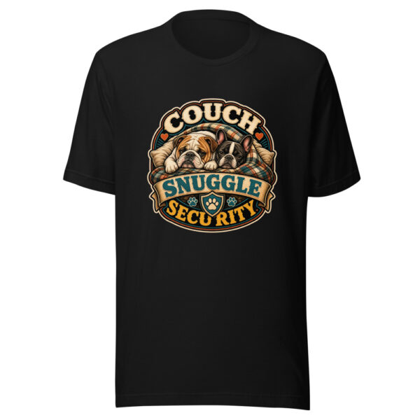 Couch Snuggle Security Heartbeat-20260614-snubbypuppy-codex Graphic Tee mockup 1 Couch Snuggle Security Heartbeat-20260614-snubbypuppy-codex Graphic Tee front view