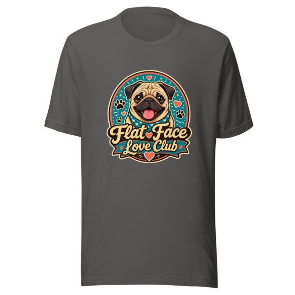 Flat Face Love Club Graphic Tee mockup 4