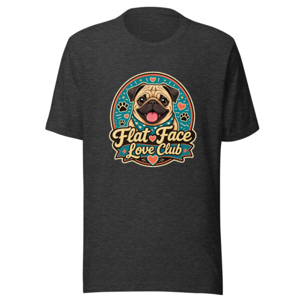Flat Face Love Club Graphic Tee mockup 6