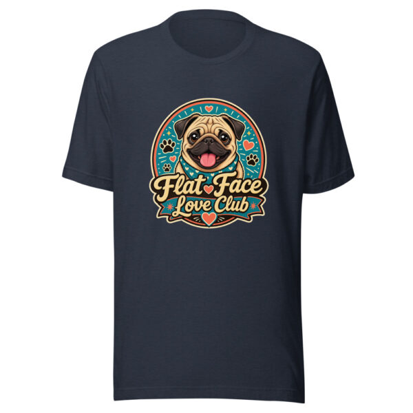 Flat Face Love Club Graphic Tee mockup 7