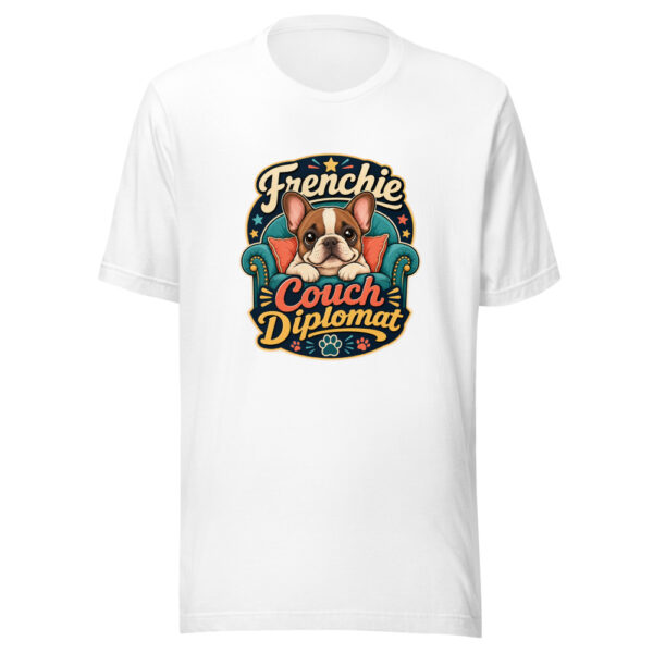 Frenchie Couch Diplomat Graphic Tee mockup 3 Frenchie Couch Diplomat Graphic Tee mockup 3