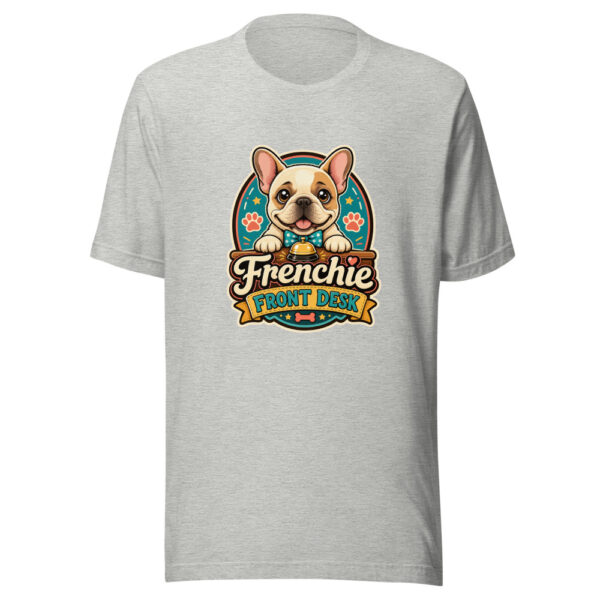 Frenchie Front Desk Graphic Tee mockup 6 Frenchie Front Desk Graphic Tee mockup 6
