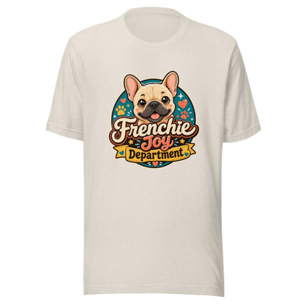 Frenchie Joy Department Graphic Tee mockup 8 Frenchie Joy Department Graphic Tee mockup 8