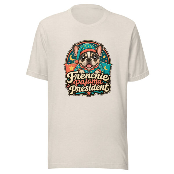 Frenchie Pajama President Graphic Tee mockup 1 Frenchie Pajama President Graphic Tee front view