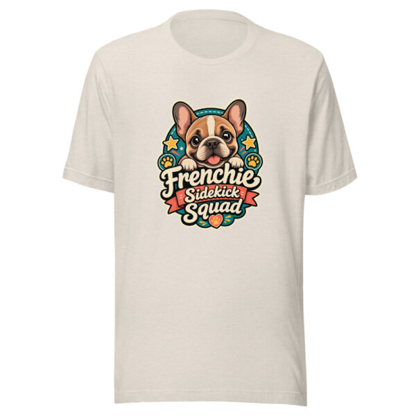 Frenchie Sidekick Squad Graphic Tee mockup 8