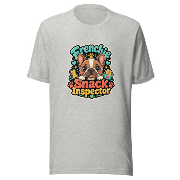 Frenchie Snack Inspector Graphic Tee mockup 5