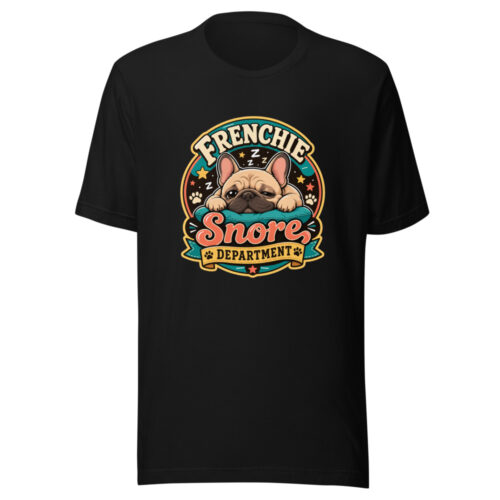 Frenchie Snore Department Graphic Tee mockup 1 Frenchie Snore Department Graphic Tee front view