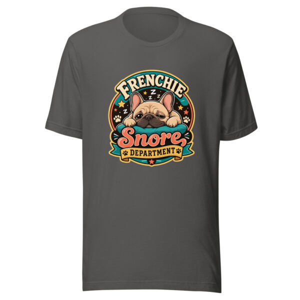 Frenchie Snore Department Graphic Tee mockup 4 Frenchie Snore Department Graphic Tee mockup 4