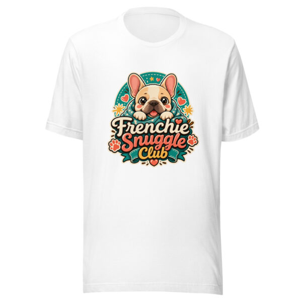 Frenchie Snuggle Club Graphic Tee mockup 3