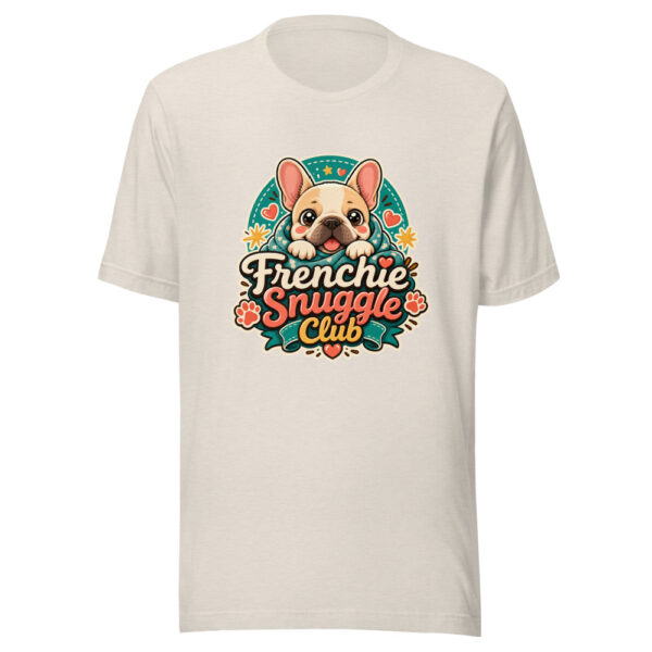 Frenchie Snuggle Club Graphic Tee mockup 8