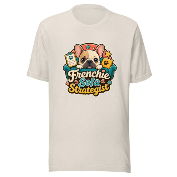 Frenchie Sofa Strategist Graphic Tee mockup 8 Frenchie Sofa Strategist Graphic Tee mockup 8