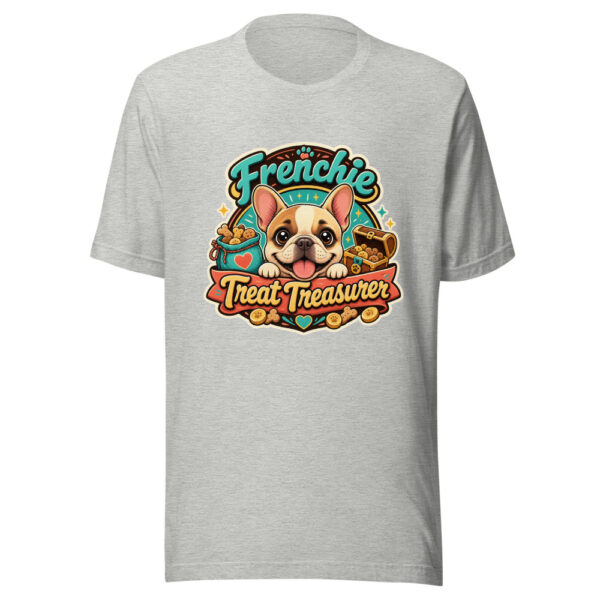 Frenchie Treat Treasurer Graphic Tee mockup 1 Frenchie Treat Treasurer Graphic Tee front view