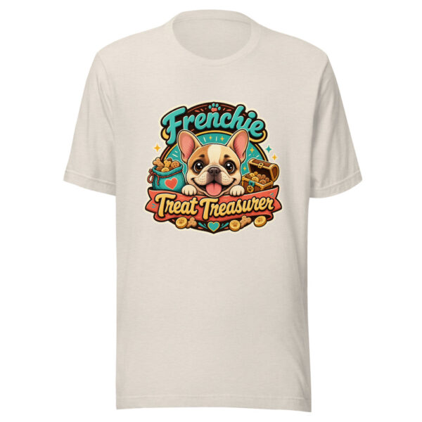 Frenchie Treat Treasurer Graphic Tee mockup 8 Frenchie Treat Treasurer Graphic Tee mockup 8