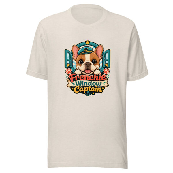 Frenchie Window Captain Graphic Tee mockup 8 Frenchie Window Captain Graphic Tee mockup 8