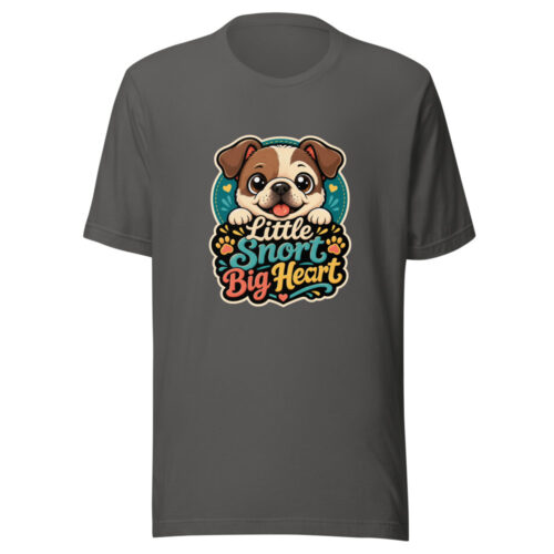 Little Snort Big Heart Graphic Tee mockup 1 Little Snort Big Heart Graphic Tee front view